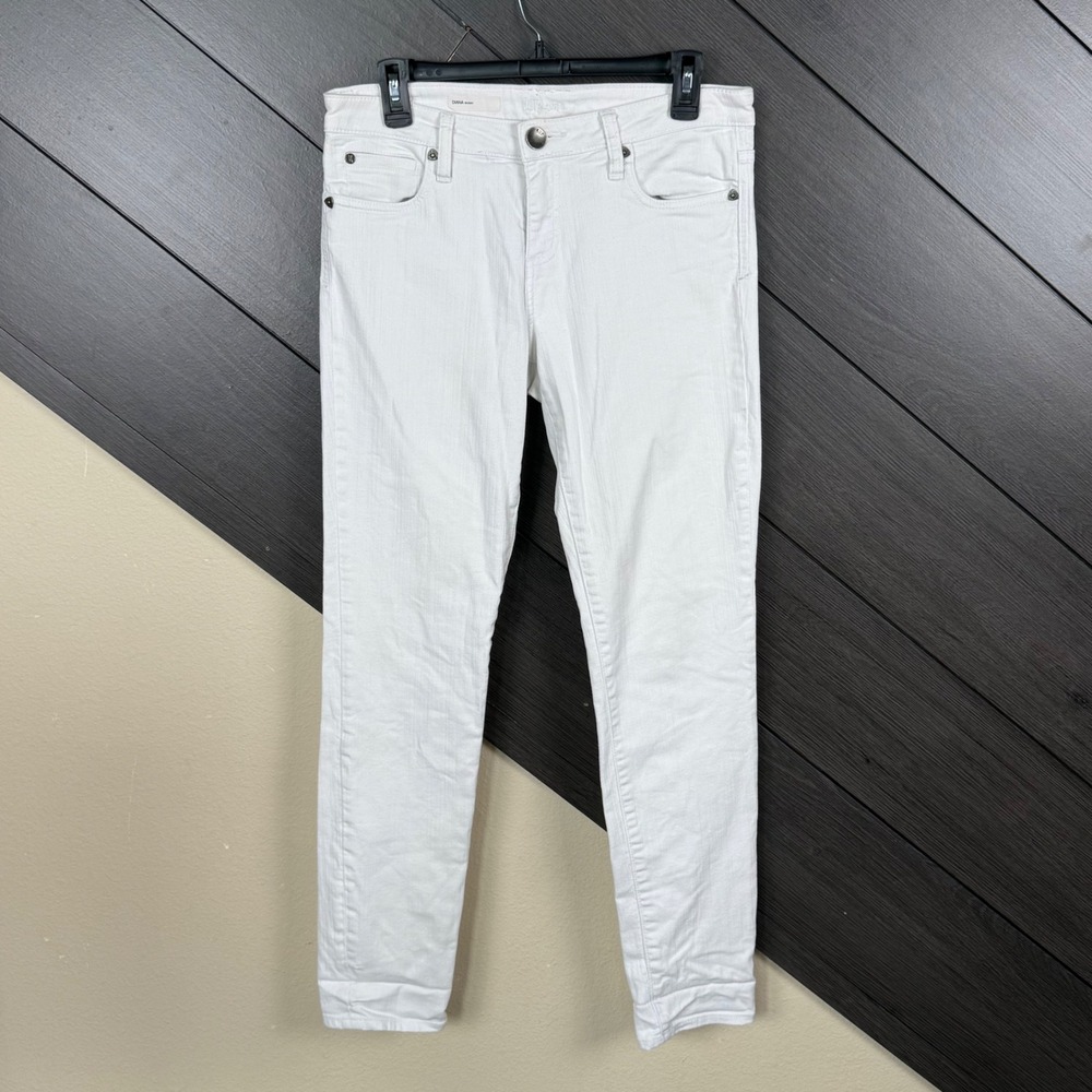 KUT From The Kloth Diana Women's Skinny Jeans Size 8 White Stretch Denim